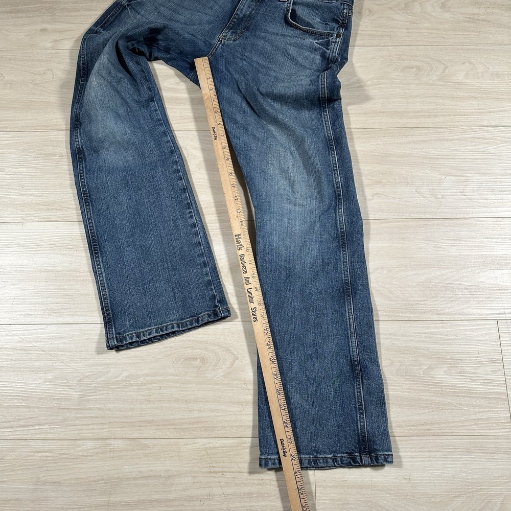 Wrangler Retro Mens 31x32 Blue Slim Straight Bootcut Cowboy Jeans 1077MWZGL - Picture 6 of 8
